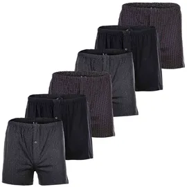 yourbasics Boxer Herren Boxershort 6er Pack Baumwolle (Packung, 6er Pack) schwarz M