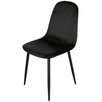 HTI-Living Esszimmerstuhl Stuhl Savannah Velvet Schwarz (Stück, 1 St), Esszimmerstuhl Samt schwarz