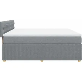 vidaXL Boxspringbett 180 x 200 cm Hellgrau