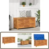 Vidaxl - Gartenbox mit Lüftungsschlitzen 113x50x56 cm Massivholz Akazie - Holz Gartenbox - Gartenmöbel - Outdoor Box - Aufbewahrung - Stauraum