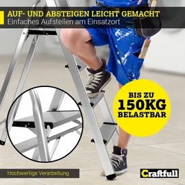 Craftfull CF-133B Haushaltsleiter 4 Stufen