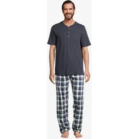 SCHIESSER Pyjama Night & Home Blau/Bunt/Grau 48