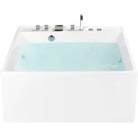 Beliani Beliani, Badewanne, Whirlpool Badewanne freistehend Quadratisch Badezimmerzubehör Elegantes
