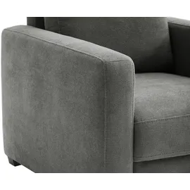 Sconto Sessel Lisa de Luxe Mikrofaser 85 x 90 x 93 cm Grau