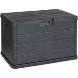 Gartenbox 170L Kissenbox Auflagenbox Gartentruhe Truhe Holz Optik Anthrazit XL