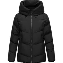 Ragwear Damen Winterjacke warme, Wasserdichte Basic-Steppjacke mit Kapuze Cessi YOUMODO Black Gr. 3XL - 3XL