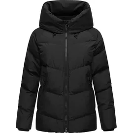 Ragwear Damen Winterjacke warme, Wasserdichte Basic-Steppjacke mit Kapuze Cessi YOUMODO Black Gr. 3XL - 3XL