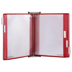 Wandhalterset mit 10 Taschen, rot