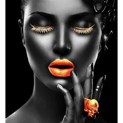Fototapete PAPERMOON "GOLDENE LIPPEN-SCHMUCK ART DESIGN ABSTRAKT MUSTER KUNST", bunt, B:2,50m L:1,86m, Vlies, Tapeten