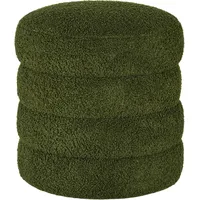 Homcom Sitzhocker, Fußhocker, Runder Polsterhocker, Fußstütze mit Sitzkissen, für