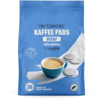 by Amazon Kaffeepads Decaf 100% Arabica, Geeignet für Senseo Maschinen, Mittlere Röstung, 36 Stück, 1er-Pack