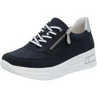 Rieker Plateau-Sneaker Blau/Silber 42