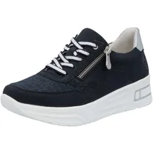 Rieker Plateau-Sneaker Blau/Silber 42
