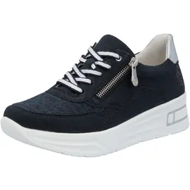Rieker Plateau-Sneaker Blau/Silber 42