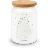 Mr. & Mrs. Panda Vorratsdose Eisbär Umarmen - Geschenk, Gute Laune, Küchenbehälter, Keramikdose, Tiere, Vorratsdosen, lustige Sprüche, Tiermotive,