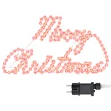 vidaXL Weihnachtsschild mit 216 LEDs Rot 99 x 55 x 13 cm Eisen