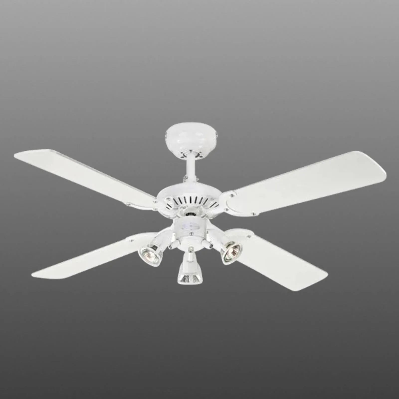 Westinghouse Princess Euro Ventilator, 3-flammig, weiß / opal, für Wohn- / Esszimmer, Holz, Modern - 105 cm - 105 cm - 41 cm