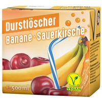 Durstlöscher Banane Sauerkirsche Fruchtsafterfrischunggetränk 500ml