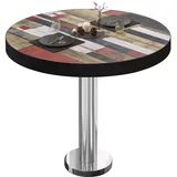 GGM Möbel Bistrotisch Ø 60 x 77 cm Vintage Bunt/Schwarz