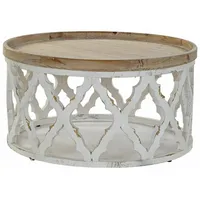 DKD Home Decor Beistelltisch DKD Home Decor Weiß Hellbraun