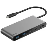 Belkin 7-Port-USB-C-Hub mit zwei USB-C Anschlüssen silber