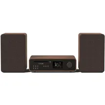 Pure Classic Stereo Hi-Fi Kompaktanlage mit CD-Player, DAB+, FM, Bluetooth 5.2 – 100W Stereoanlage, Internetradio, Spotify Connect, USB, AUX & Optical – Coffee Black/Walnut