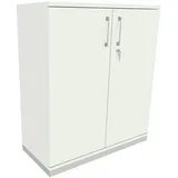fm Büromöbel Aktenschrank abschließbar für 3 Ordnerhöhen Breite 100 cm »Oldenburg« weiß, 100x113.3x44.2 cm