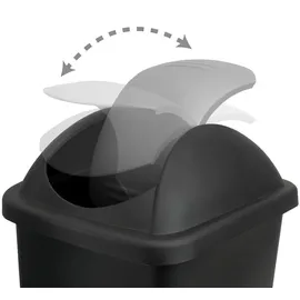 DEUBA Mülleimer 60 l Schwarz