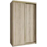 masseno Schwebetürenschrank NISSE 120 x 205 x 60 cm Eiche