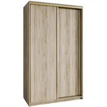 masseno Schwebetürenschrank NISSE 120 x 205 x 60 cm Eiche