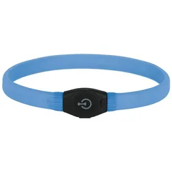 KERBL Leuchtendes Hundehalsband für langes Haar, blau, 2,5cm x 65cm