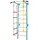 Costway Sprossenwand Turnwand, mit Klimmzugstange, Metall gelb
