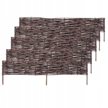 Kadax Palisade aus Weide, Natürlicher Weidenzaun, 5 Stück, 120x40cm - KADAX