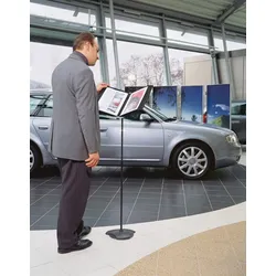Durable Sichttafelständer Sherpa Display System floor 10 schwarz