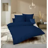 KAEPPEL Fein Biber Uni Blau 155 x 220 cm + 80 x 80 cm