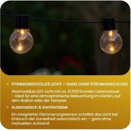 StarTrading LED Lichterkette Solar 180 cm klar warmweiß