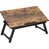Klappbarer Laptopständer 60x35 cm - Rustikaler Betttisch