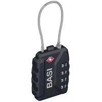 BASI 6100-0625 Kofferschloss 37 mm TSA Schwarz Zahlenschloss