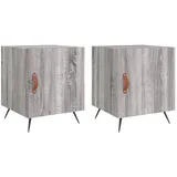 vidaXL Nachttische 2 Stk Grau Sonoma 40x40x50 cm Holzwerkstoff Modell 8