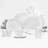 VAN WELL Kombiservice Altea, Weiß, Keramik, 32-teilig, 190 ml,190 ml,340 ml, lebensmittelecht, Essen & Trinken, Geschirr, Geschirr-Sets, Kombiservice