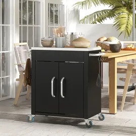 Homcom Küchenwagen Schwarz,