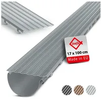 Inefa Laubfangstreifen Dachrinnen Laubschutz NW 100-150 100 cm grau