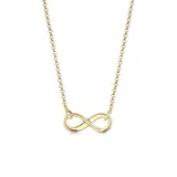 ELLI PREMIUM Halskette Infinity Unendlichkeit Symbol 375 Gelbgold