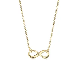 ELLI PREMIUM Halskette Infinity Unendlichkeit Symbol 375 Gelbgold