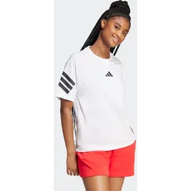 adidas T-Shirt ADIDAS SPORTSWEAR "FUTURE ICONS 3-STREIFEN", Damen, Gr. XL, weiß, Obermaterial: 100% Baumwolle, normal, Rundhals, Shirts T-Shirt