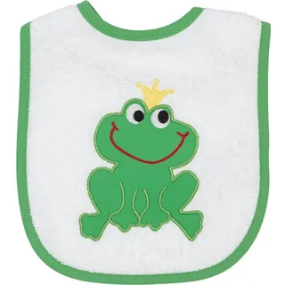 Smithy Lätzchen Froschkönig Frottee, 24 x 24 cm weiß