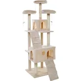Estexo Kratzbaum Katzenbaum Katzenkratzbaum 170 cm Kletterbaum Spielbaum Beige