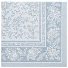 Papstar 50 Servietten ROYAL Collection 1/4-Falz 40 cm x 40 cm arktikblau Ornaments