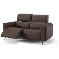 Sofanella 2-Sitzer Leder, Relaxsofa, Designsofa, Designer Couch, Italienisches Sofa, 2er Sofa braun