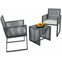 VCM Gartenmöbel 3er-Set ¦ schwarz ¦ Maße (cm): B: 53 H: 86